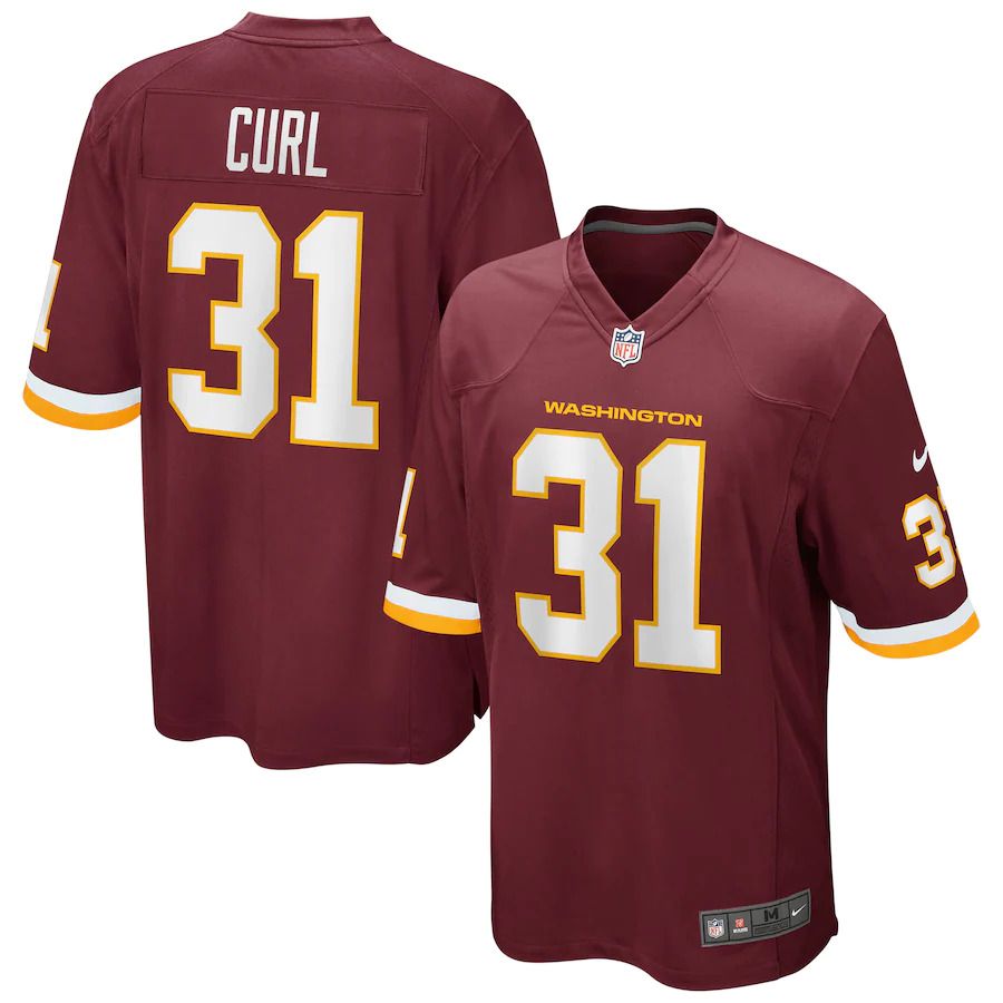 Men Washington Redskins #31 Kamren Curl Nike Burgundy Game Player NFL Jersey->washington redskins->NFL Jersey